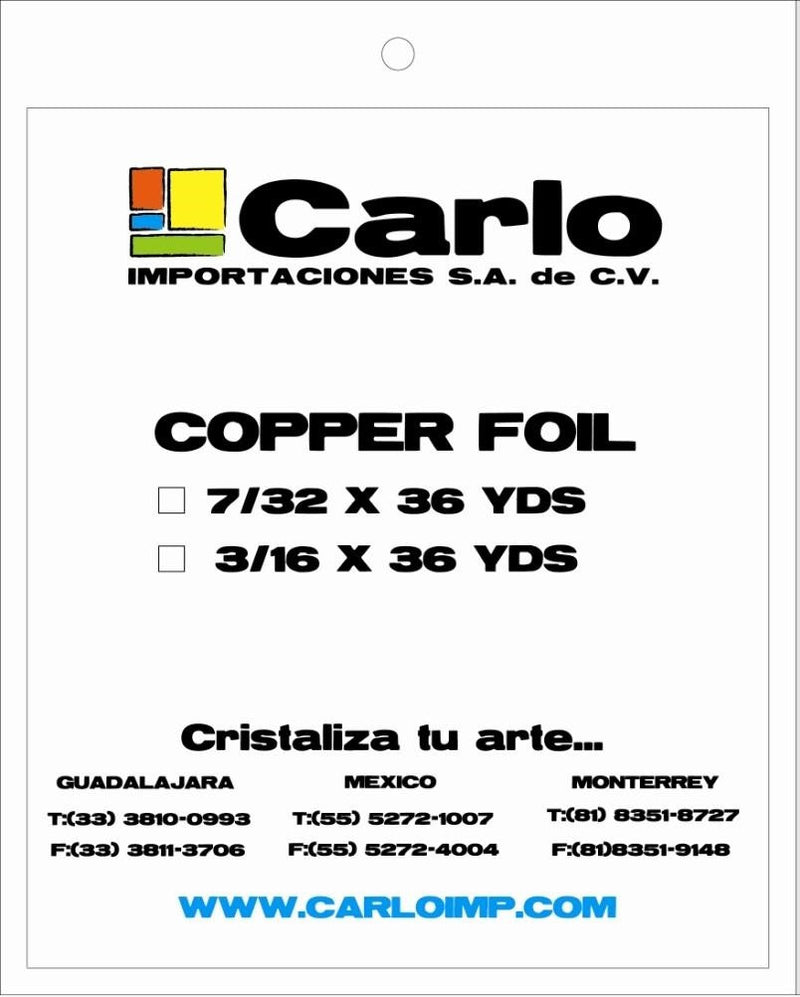CINTA DE COBRE 3/16 CARLO
